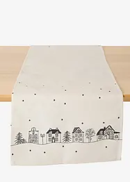 Chemin de table imprimé maisons, déperlant, bonprix