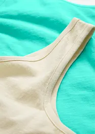 Lot de 2 débardeurs 100% coton, bonprix