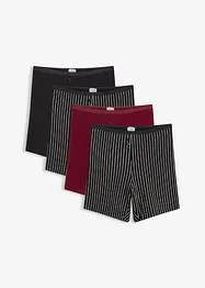 Lot de 4 boxers taille haute pour fille à jambes longues, bonprix