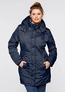 Veste longue matelassée, rembourrée avec col et capuche, bonprix