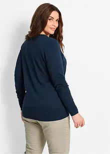 Pull col en V en fine maille, bonprix