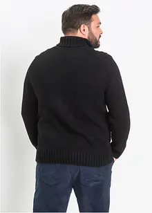 Pull col roulé à motif torsadé, bonprix