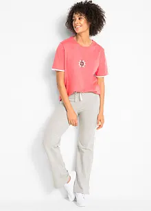 Lot de 2 pantalons en jersey coton extensible, bonprix