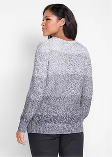 Pull col rond avec dégradé de couleur, manches longues, bonprix