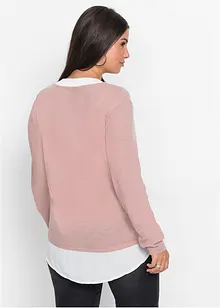 Pull à empiècement chemisier, bonprix