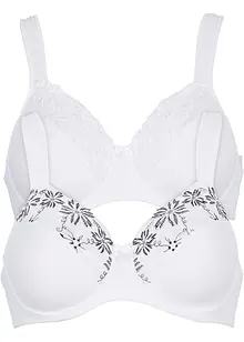 Soutiens-gorge à armatures et bretelles rembourrées (lot de 2), bonprix