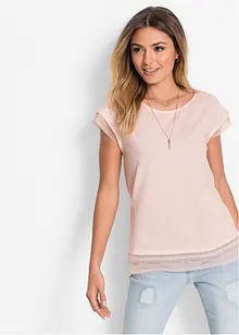 T-shirt boxy à dentelle, bonprix