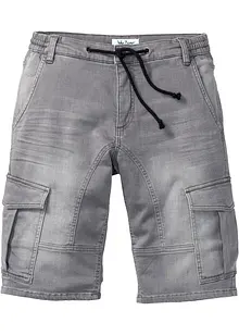 Bermuda en molleton aspect jean, Regular, bonprix