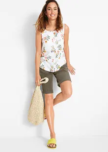 Bermuda paper touch en coton à taille confortable, bonprix