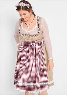 Dirndl avec tablier, longueur genou (Ens. 2 pces.), bonprix