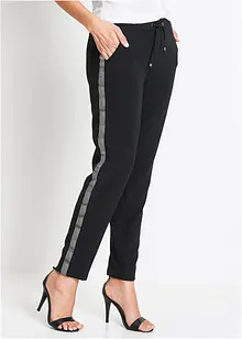 Pantalon à taille extensible avec bandes décoratives, bonprix