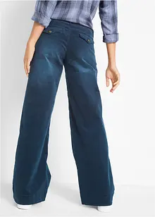 Pantalon en velours côtelé extensible, Wide, bonprix