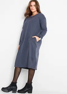 Robe de forme ovoïde en jersey de coton avec poches, manches longues et longueur genou, bpc bonprix collection