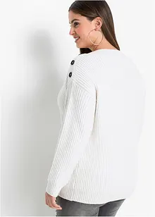 Pull oversize à boutons, bonprix