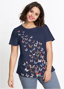 T-shirt à imprimé papillon, bonprix