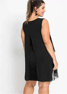 Robe en jersey et crêpe, bonprix