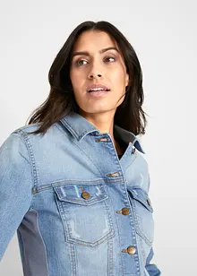 Veste en jean à empiècement latéral côtelé, bonprix