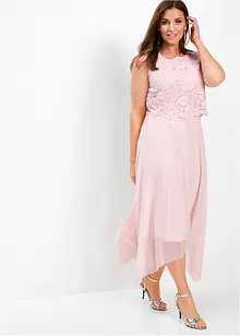 Robe en crêpe premium avec dentelle, bonprix