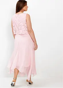 Robe en crêpe premium avec dentelle, bonprix