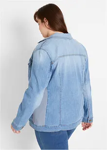 Veste en jean à empiècement latéral côtelé, bonprix