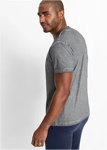 T-shirt col Henley, manches courtes et aspect délavé, bonprix