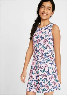 Robe fille en jersey à imprimé papillon, bonprix