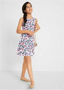 Robe fille en jersey à imprimé papillon, bonprix