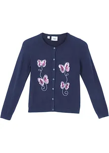 Gilet fille en maille coton avec paillettes, bonprix