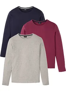 Lot de 3 T-shirts manches longues, bonprix