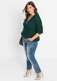 Pull en maille avec zip, bonprix