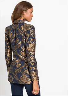 Manteau court en jacquard doré, taille courte, bonprix