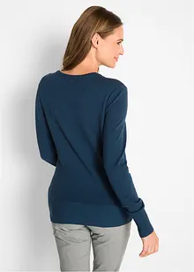 Pull col en V en fine maille, bpc bonprix collection