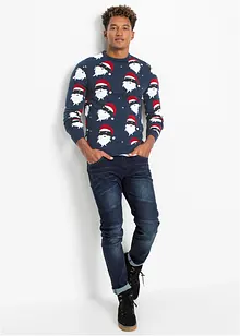 Pull en maille fine avec motif de Noël, bonprix