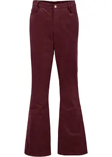 Pantalon Flare en velours côtelé extensible avec taille haute confortable, bpc bonprix collection