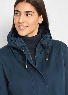 Parka courte en coton avec col montant, cintrée, bonprix