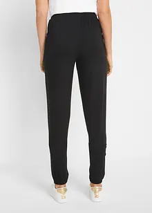 Pantalon en jersey léger avec ceinture confortable et chevilles élastiques, bonprix