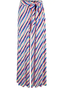 Pantalon palazzo large en jersey avec taille confortable, rayé, bonprix