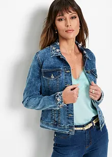 Veste en jean avec broderie, bonprix