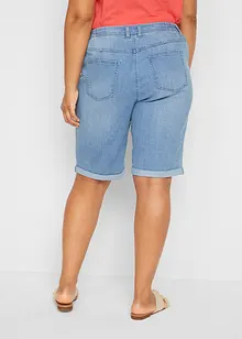 Bermuda en jean confort stretch avec broderie et taille confortable, bonprix