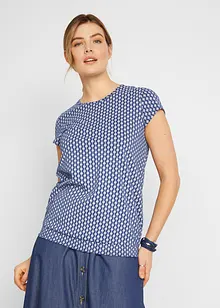 Lot de 2 T-shirts imprimés, petites manches, bonprix