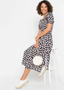 Robe imprimée avec smock, bonprix