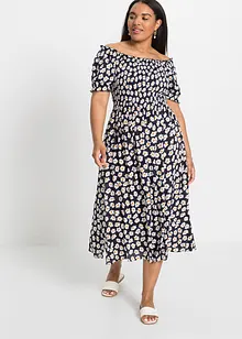 Robe imprimée avec smock, bonprix