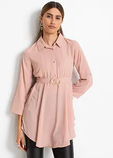 Blouse longue avec ceinture avec polyester recyclé, bonprix