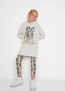 Sweat à capuche fille + legging (Ens. 2 pces.), bonprix