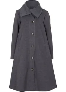 Manteau trapèze en imitation laine avec large col montant, bonprix