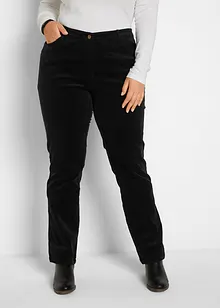 Pantalon droit en velours côtelé extensible, bonprix