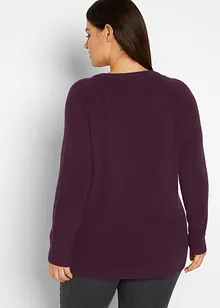 Pull en maille col V, bonprix