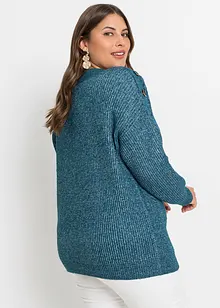 Pull oversize à boutons, bonprix