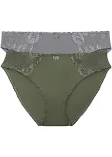 Lot de 2 slips avec dentelle, bonprix