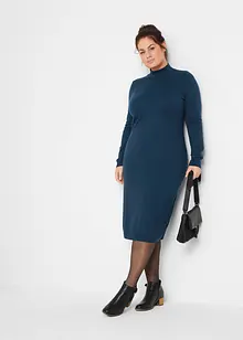 Robe en maille à col montant, bonprix